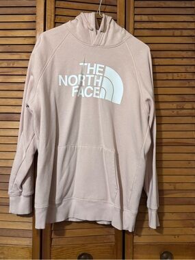 The North Face Powder Pink Hoodie with White Logo